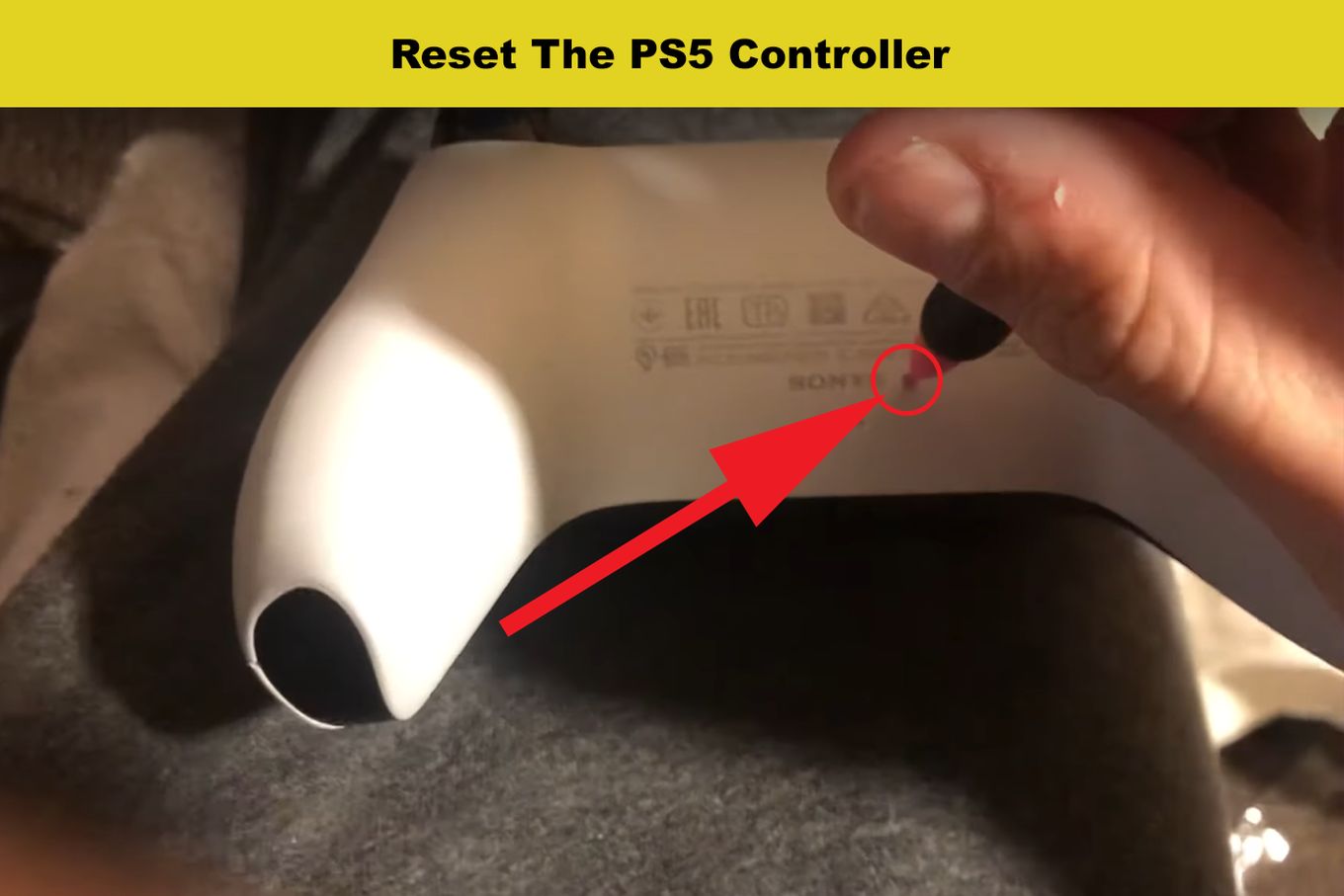 Reset PS5 controller