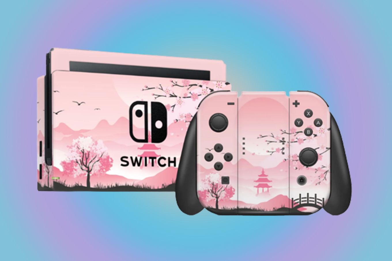 Pink Sakura Nintendo Skin