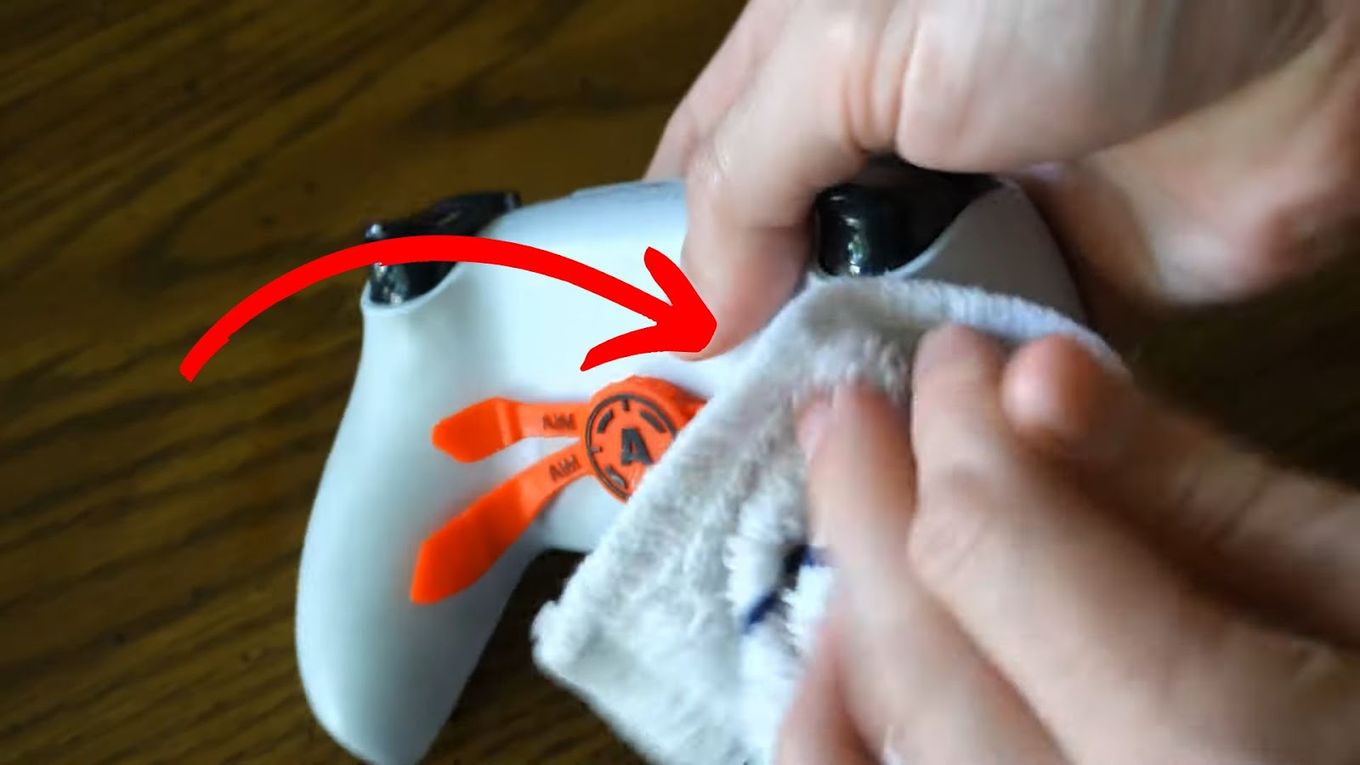 Clean Grips by Rubbing Alcohol on the PS5 Controller