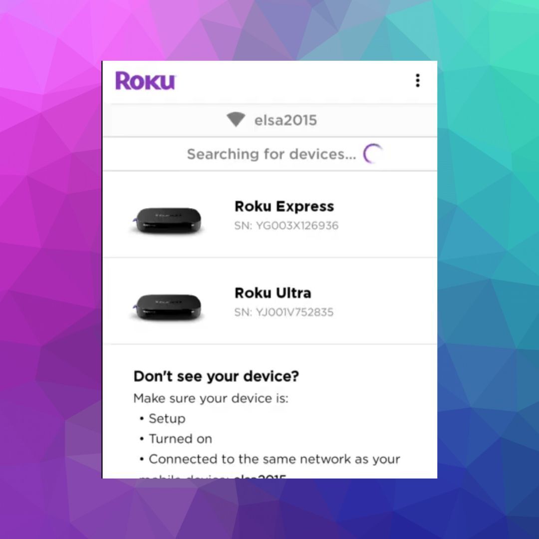 Open The App & Navigate to 'Devices' on Roku