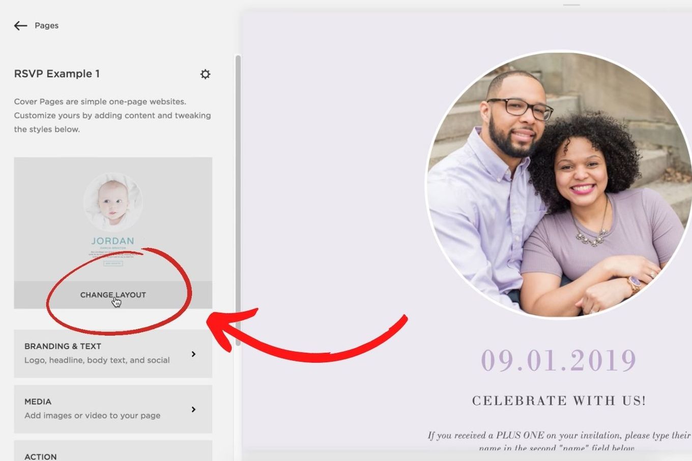 Customize RSVP Page