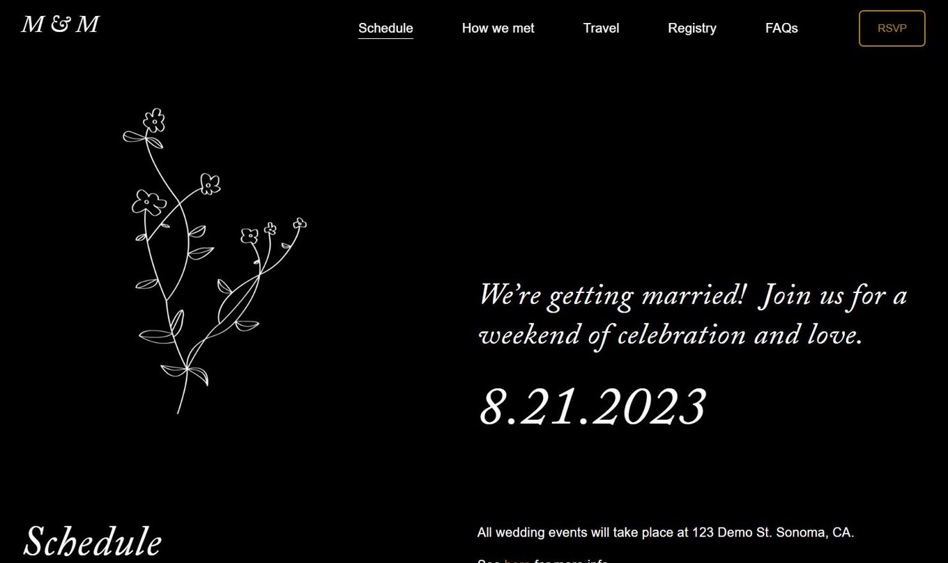 Malcolm Squarespace Wedding Template