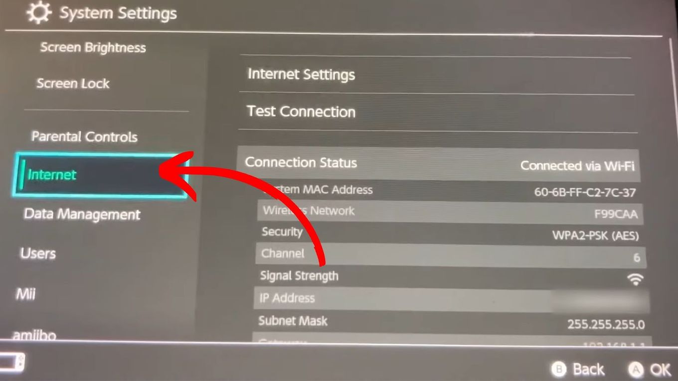  Internet Settings of Switch