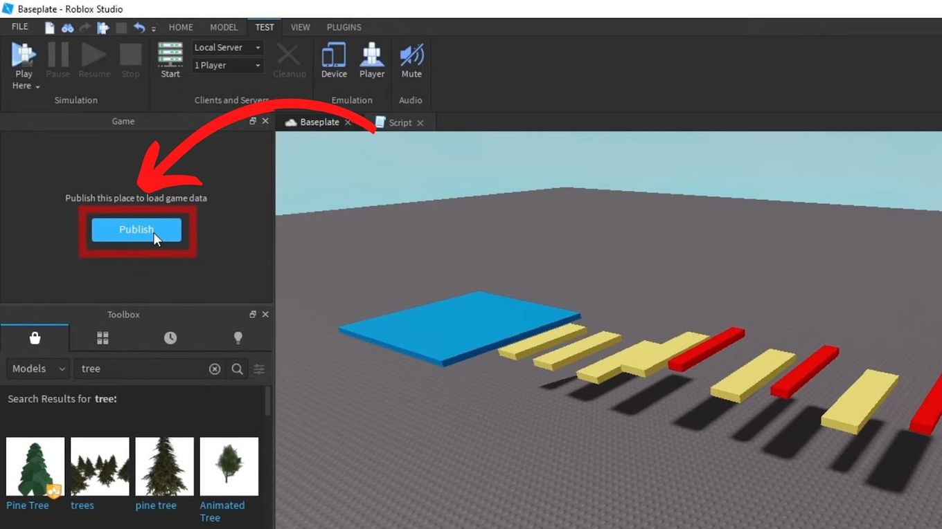 Publish your game on Roblox