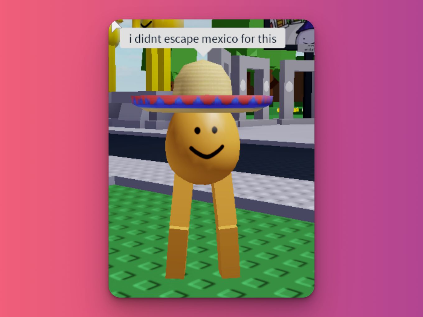 I didn't scape Mexico for this - Cursed Roblox Meme