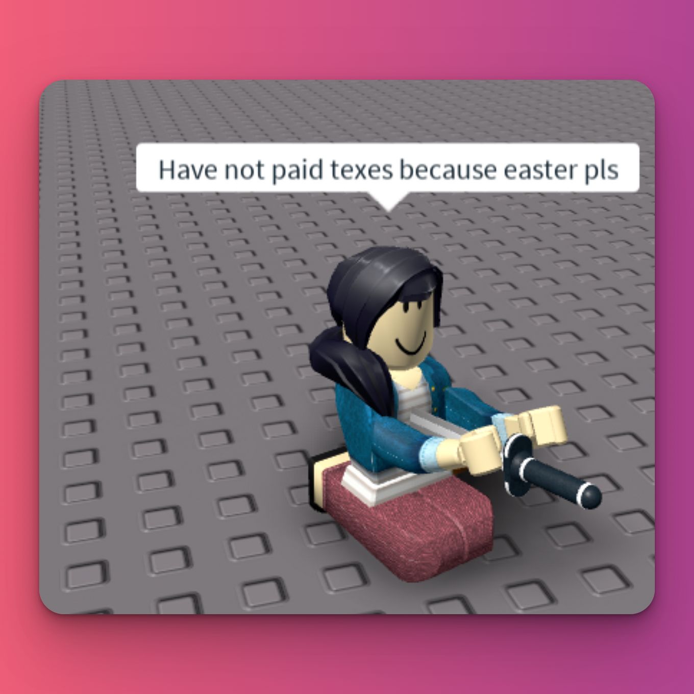 Taxes and easter - Cursed Roblox Meme