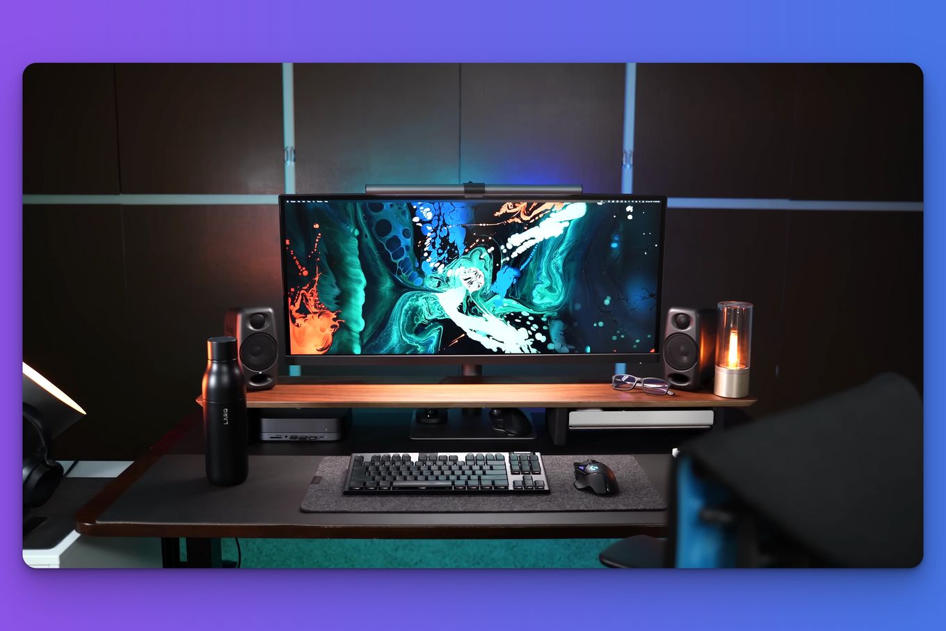 Dark Mac Office Desk