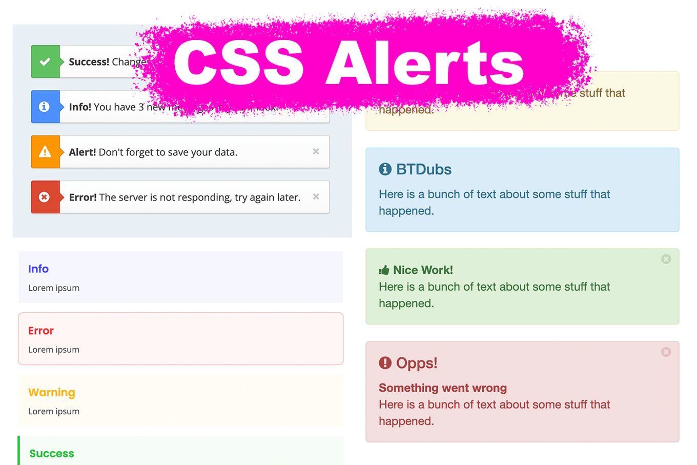 28 Best CSS Alerts For Your Website [Code Examples]