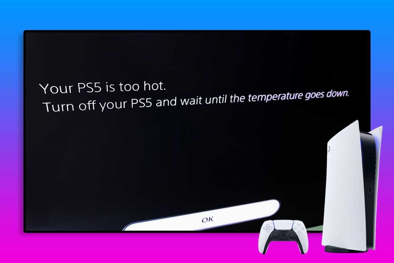 Pesan peringatan Overheating PS5