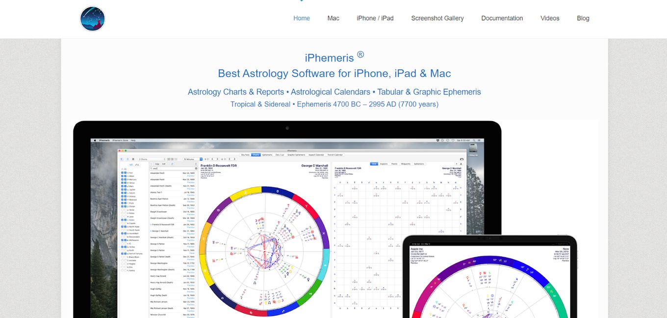 Iphemeris - Mac Astrology Software
