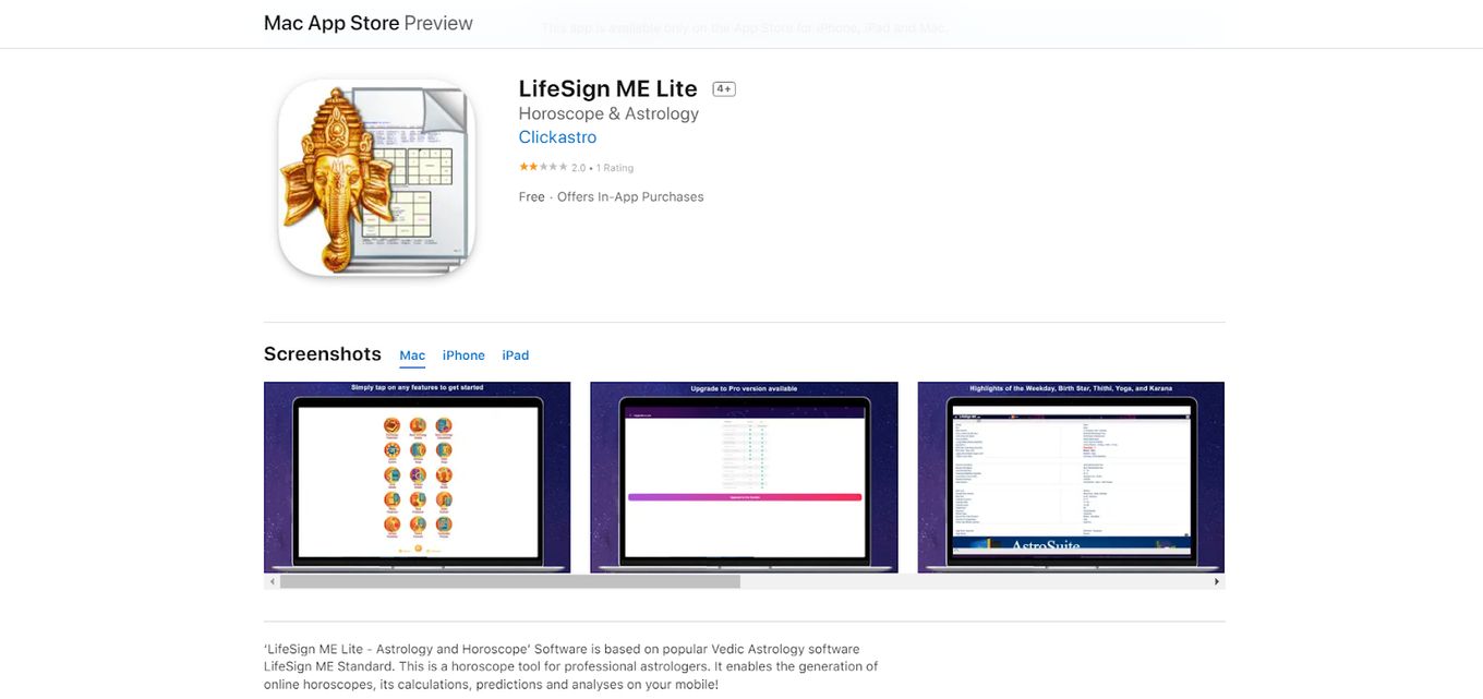 LifeSign Me - Astrology Software Mac