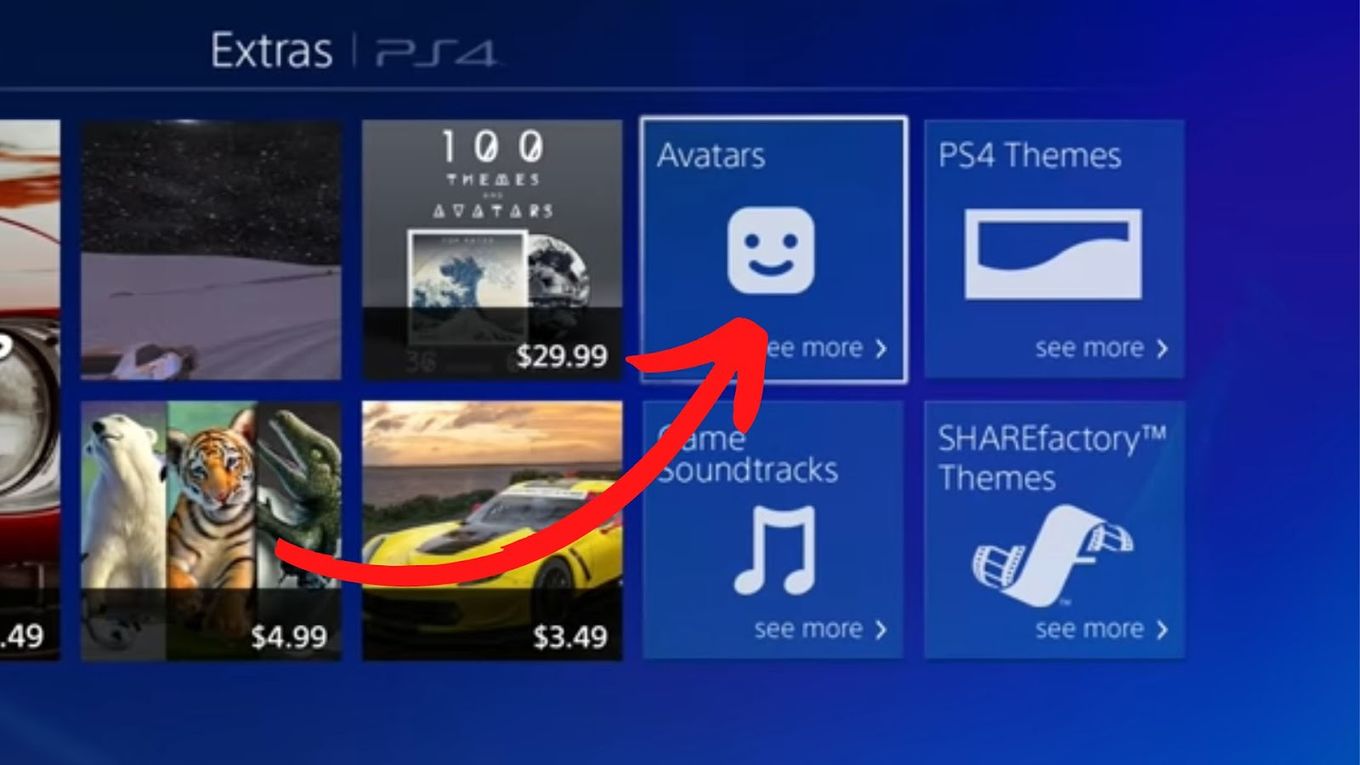 Avatars on PS4 Store
