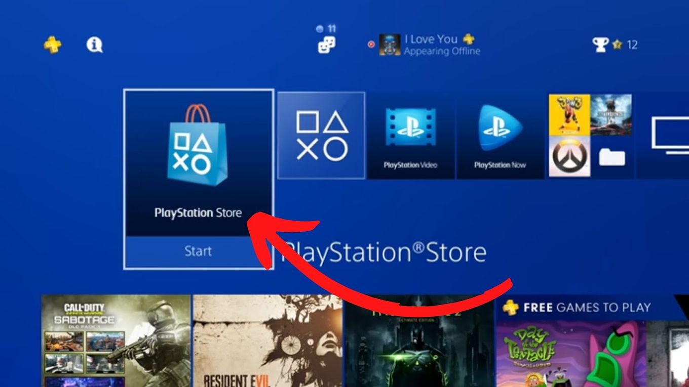 Navigate to PlayStation store on your PS4 console