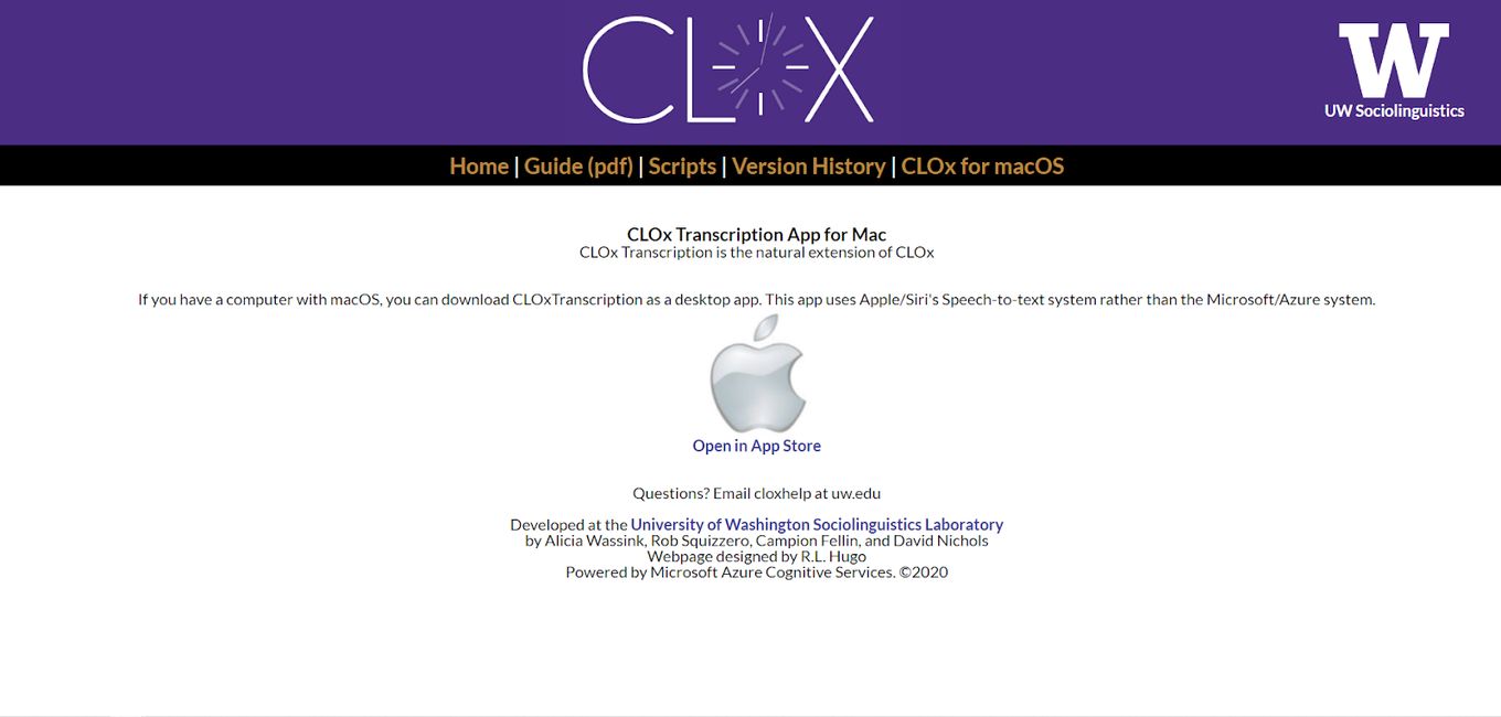 CLOx transcription Mac Software