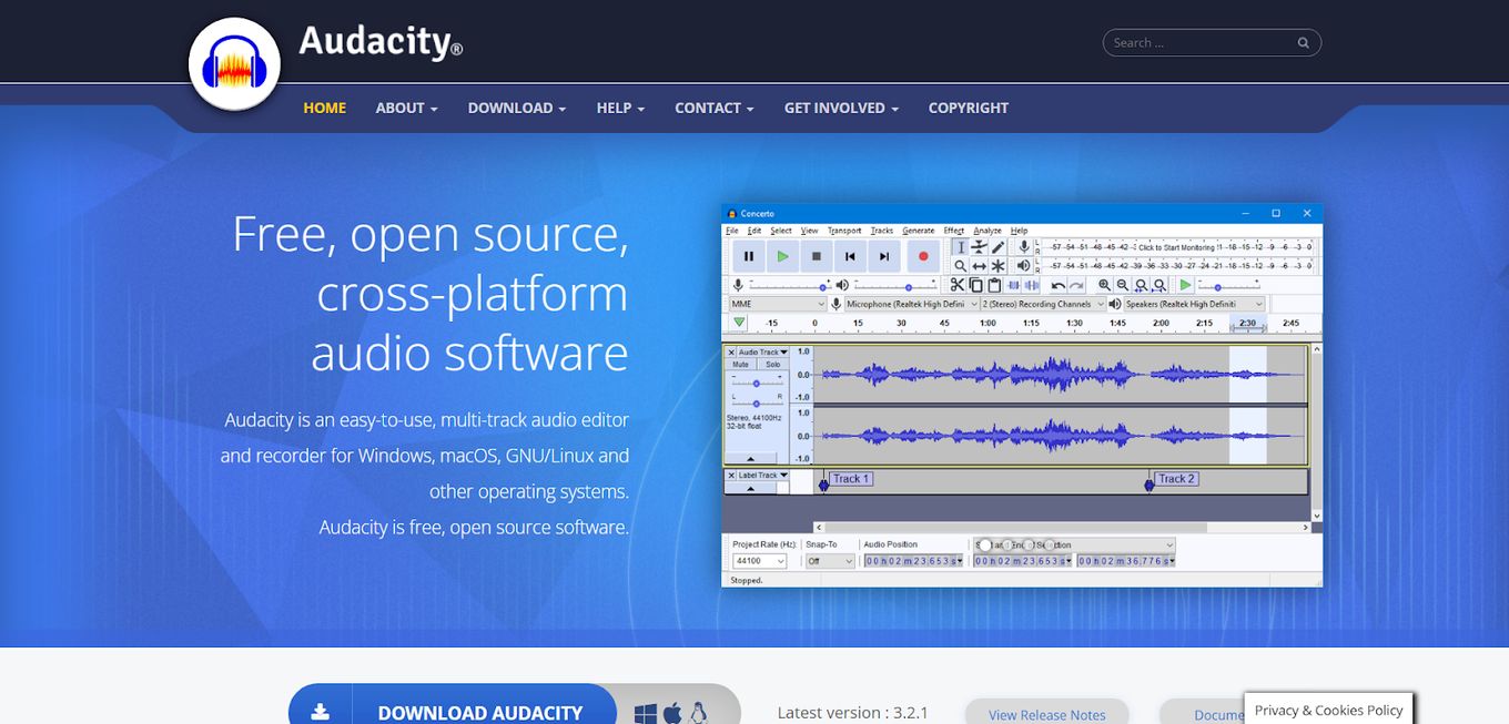 Audacity Audio Recording Software Mac