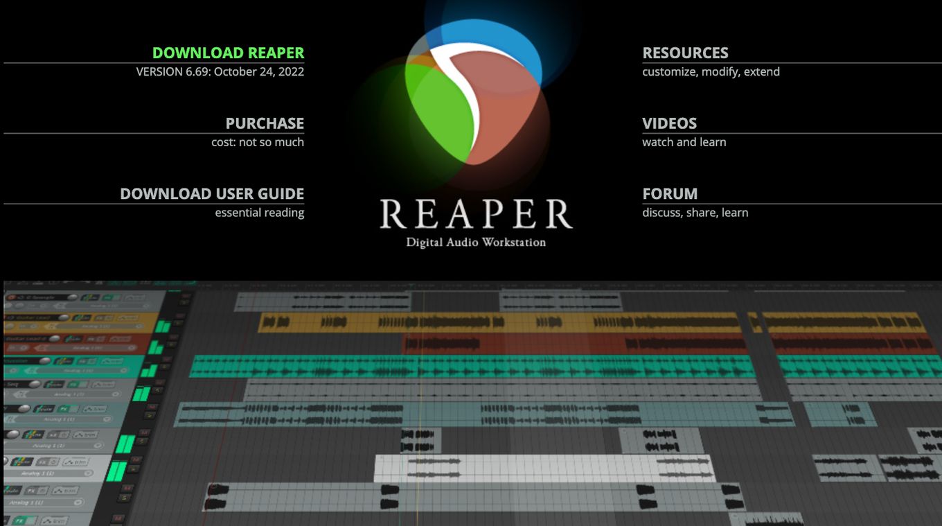 Reaper Mac Audio Recording Software