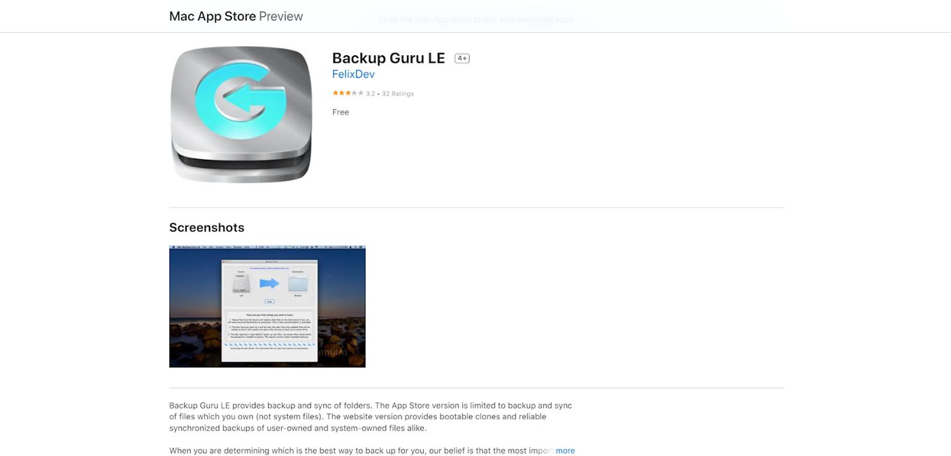 Backup Guru - Free Mac Cloning Software