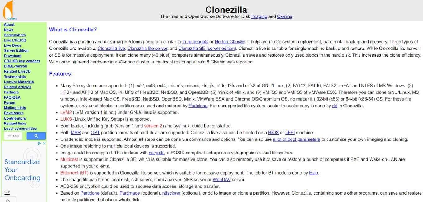Clonezilla Free Mac Cloning Software