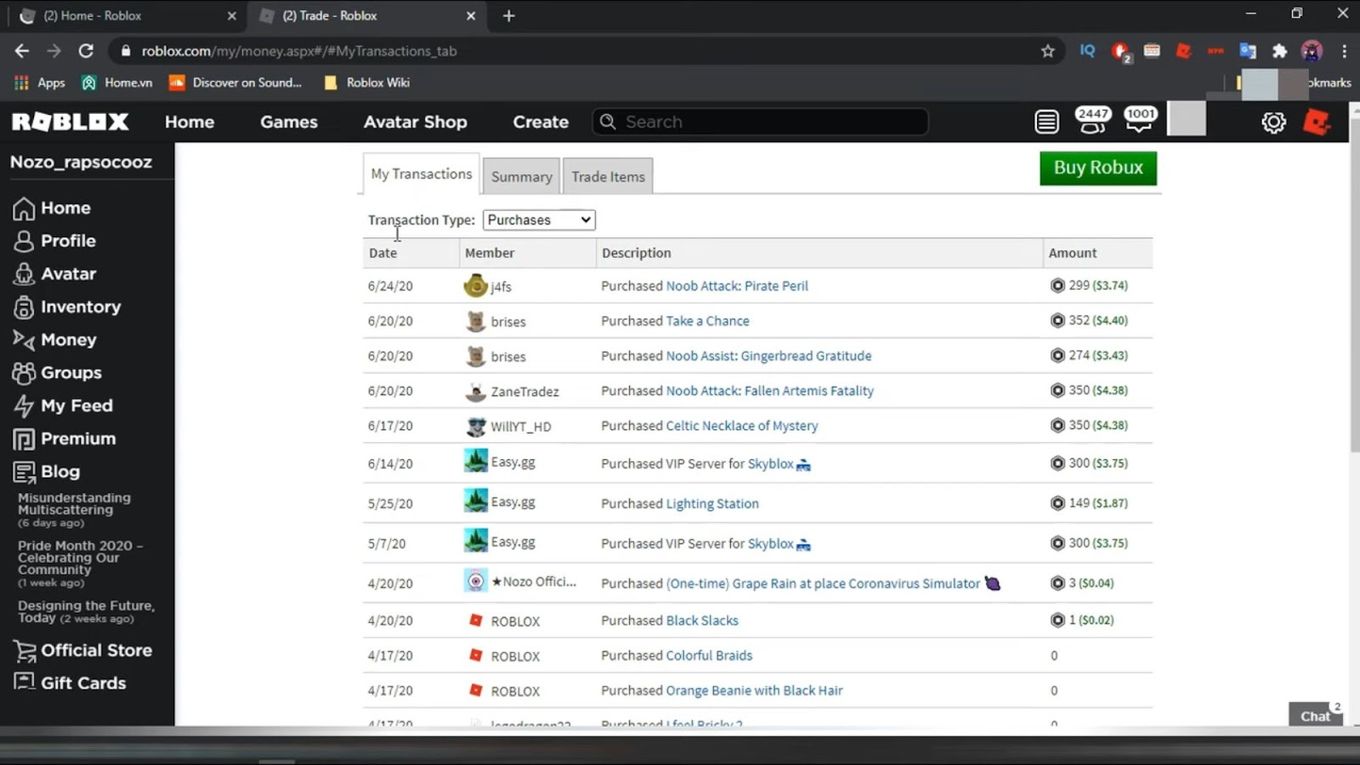 zcriss's Roblox Account Value & Inventory - RblxTrade