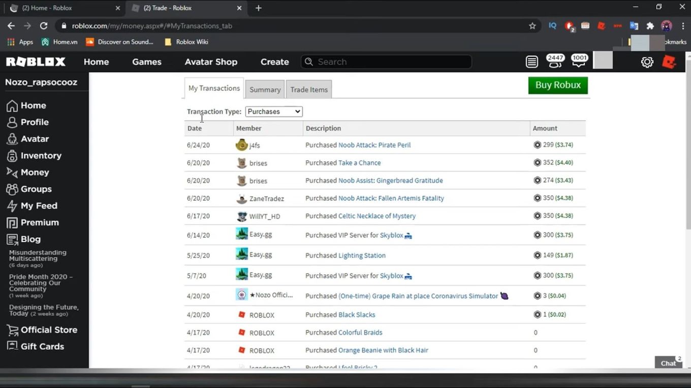 yuvrajx295's Roblox Account Value & Inventory - RblxTrade