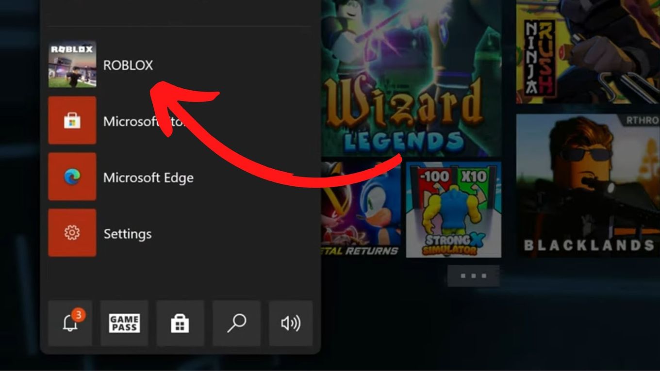 Open the Roblox app on your Xbox