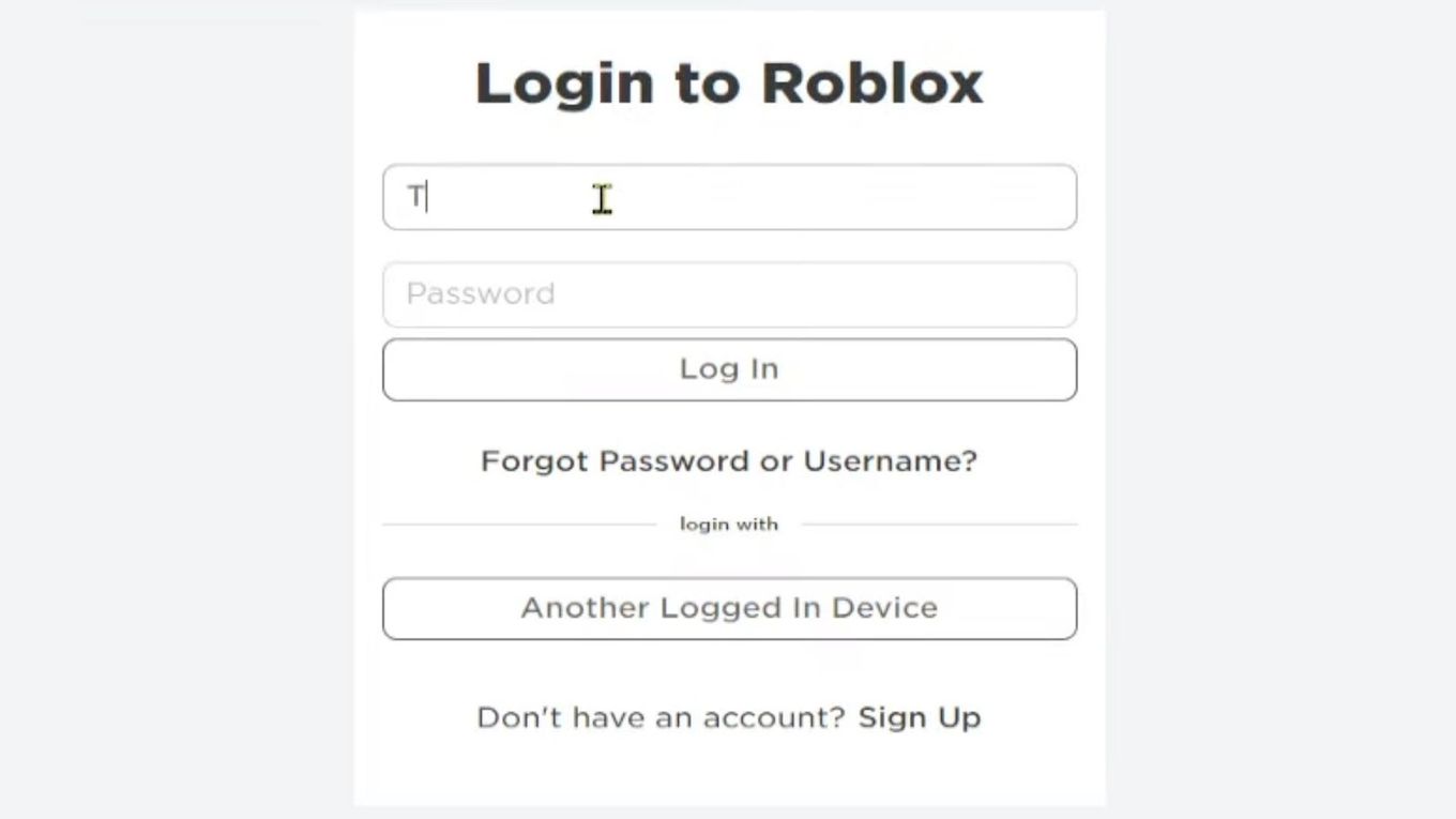 Create and log in to your new Roblox account