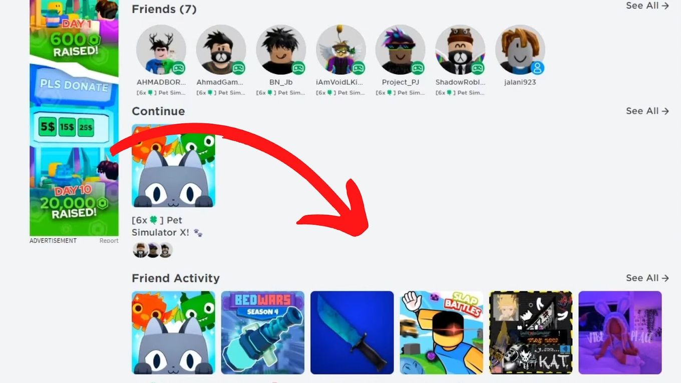 Join a Roblox game using the new account