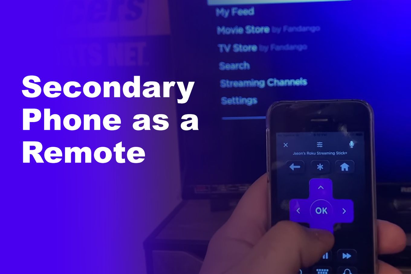 Telefone secundário como um controle remoto