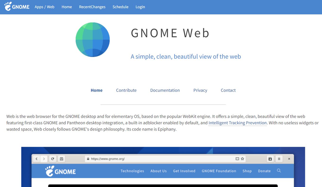Gnome Web browser for Raspberry Pi