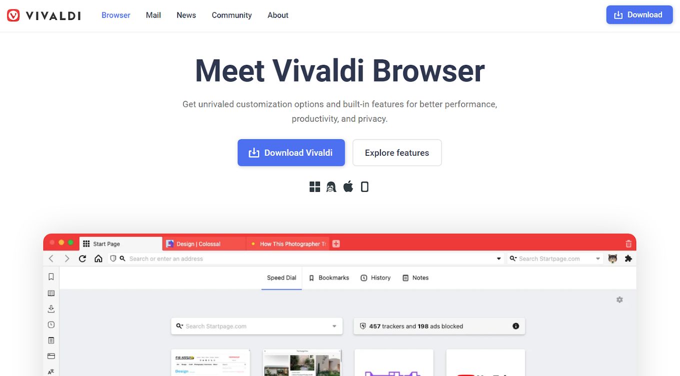 Vivaldi Raspberry Pi web browser