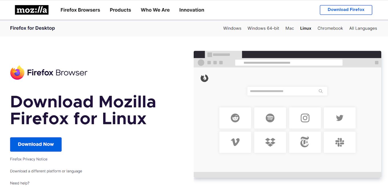Web Browsers for Ubuntu Mozilla Firefox