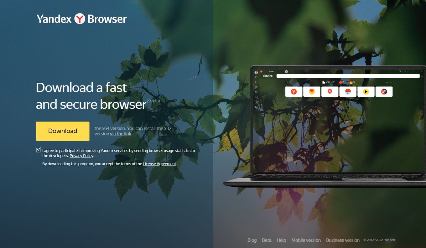 Web Browsers for Linux Ubuntu - Yandex