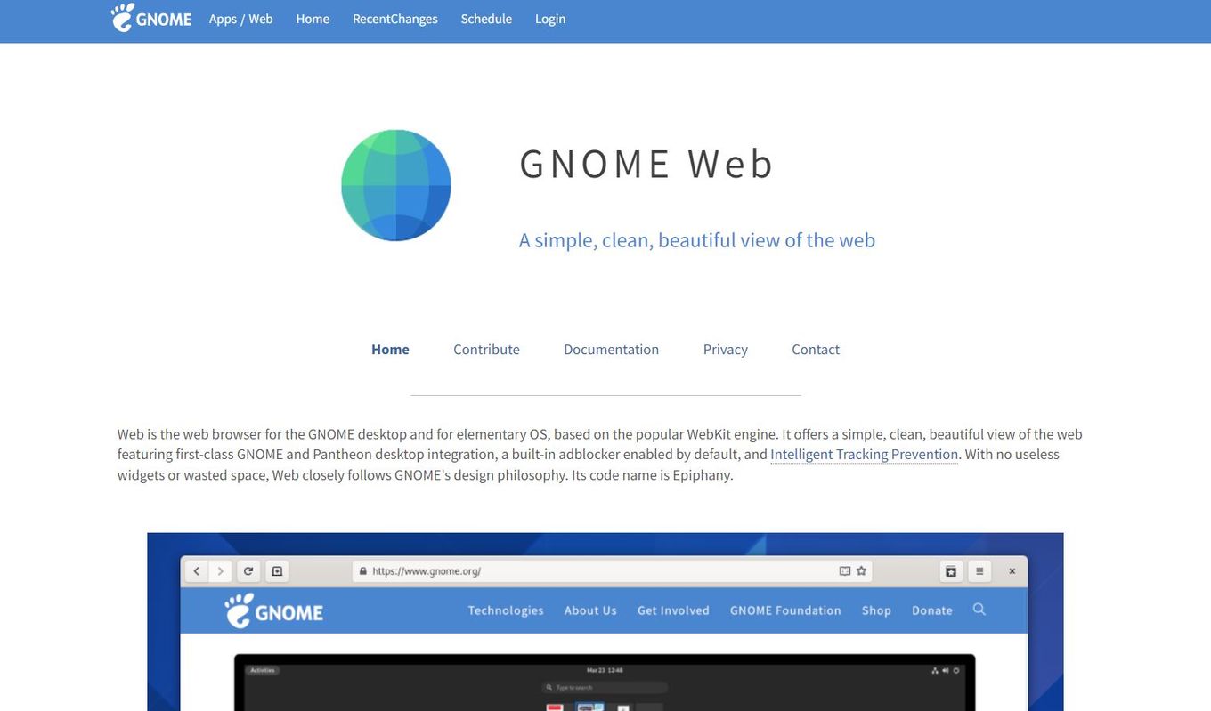 Web Browsers for Ubuntu - GNOME Web