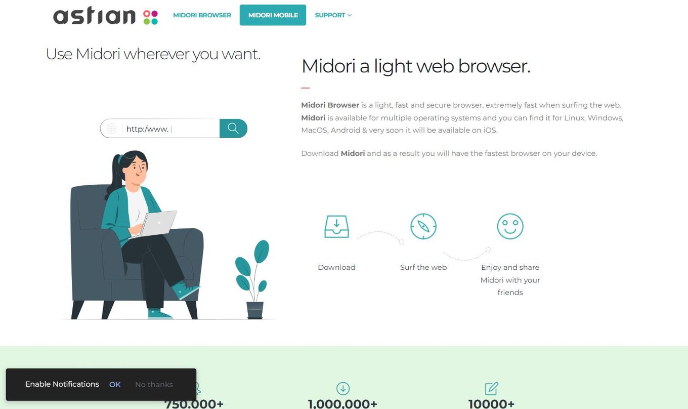Web Browsers Ubuntu - Midori