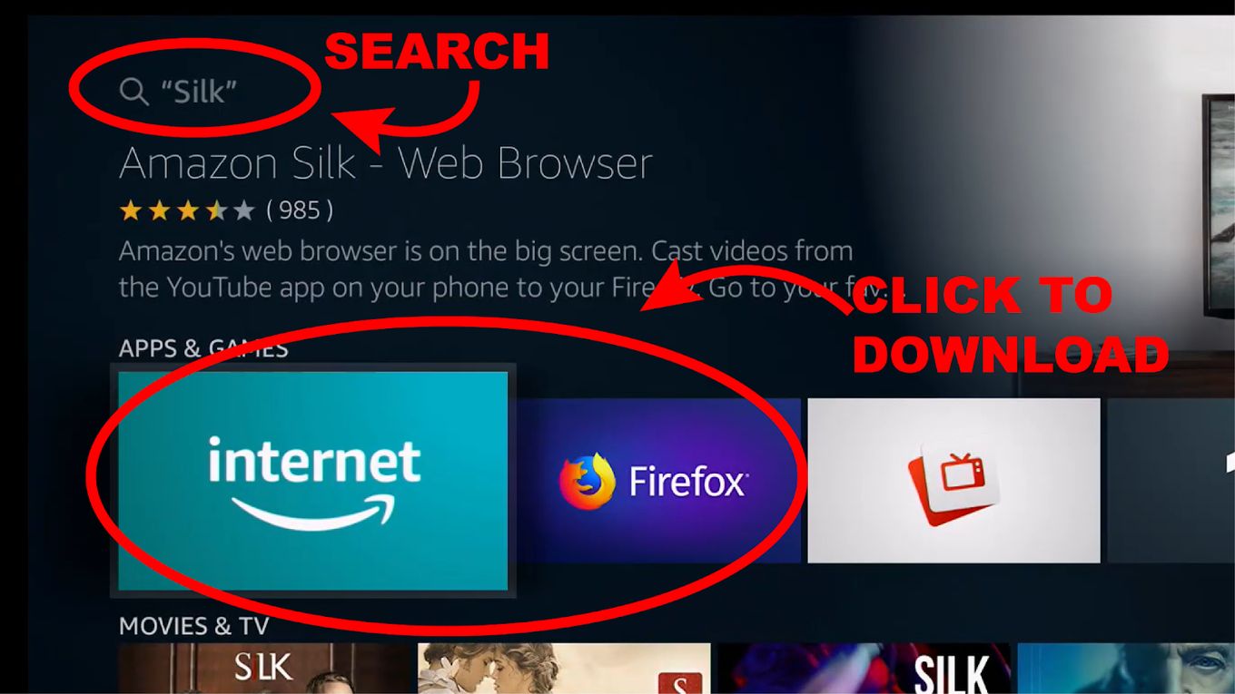 Silk Browser On Fire TV - Samsung TV
