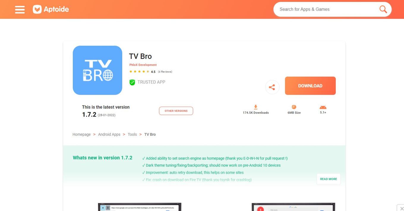 TV Bro - Browser For Samsung Smart TV