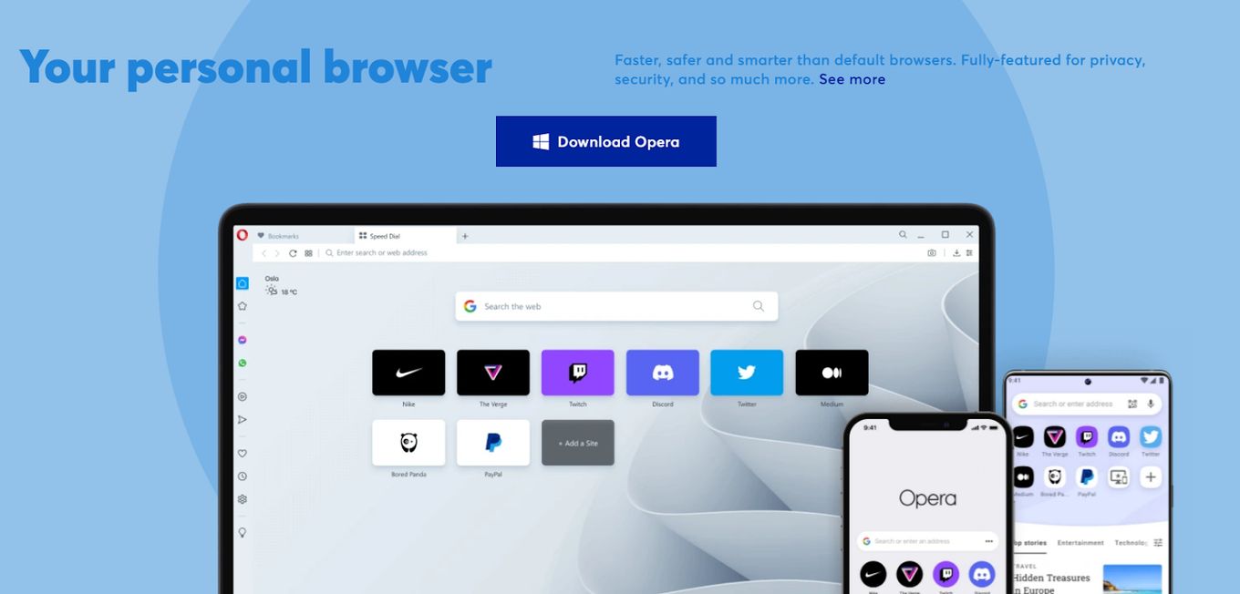Opera - Best Chromium-Based Browsers for iOS