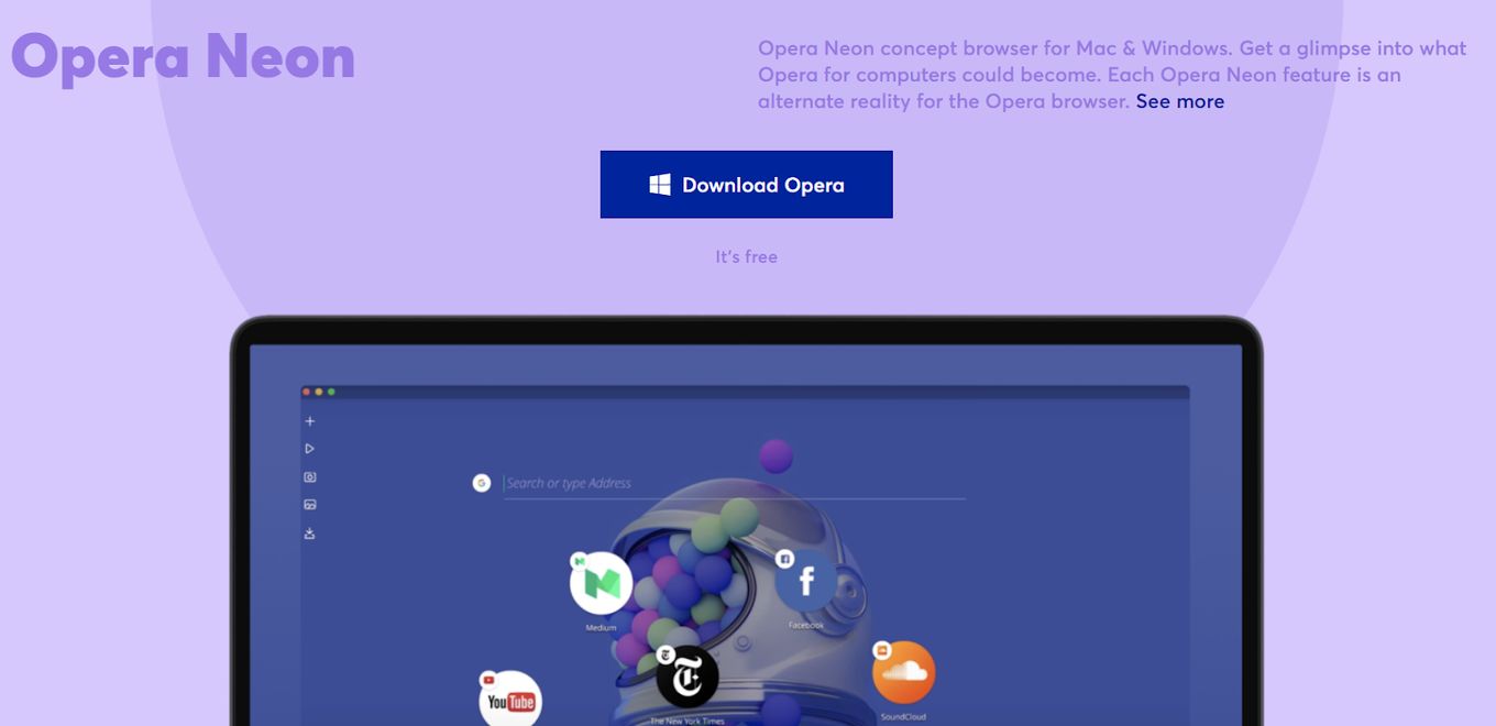 Opera neon -  Chromium Browser