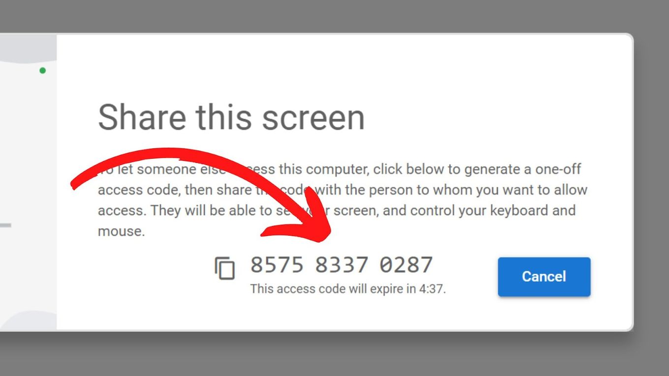 Access Code - Chrome Remote Desktop