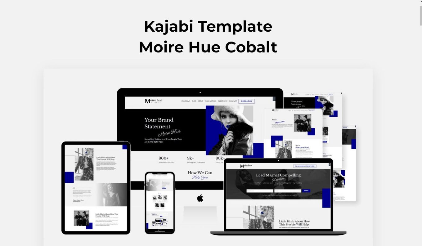 Kajabi Website Templates - Moire Hue Cobalt