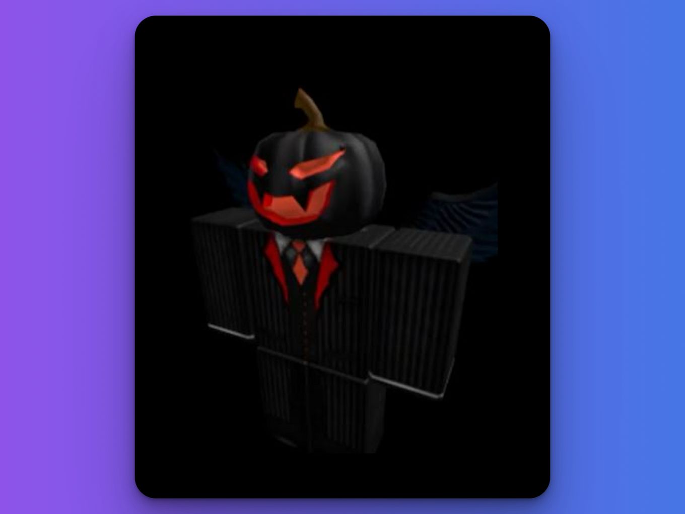 Classic Roblox Avatars - Dark Evil Pumpkin