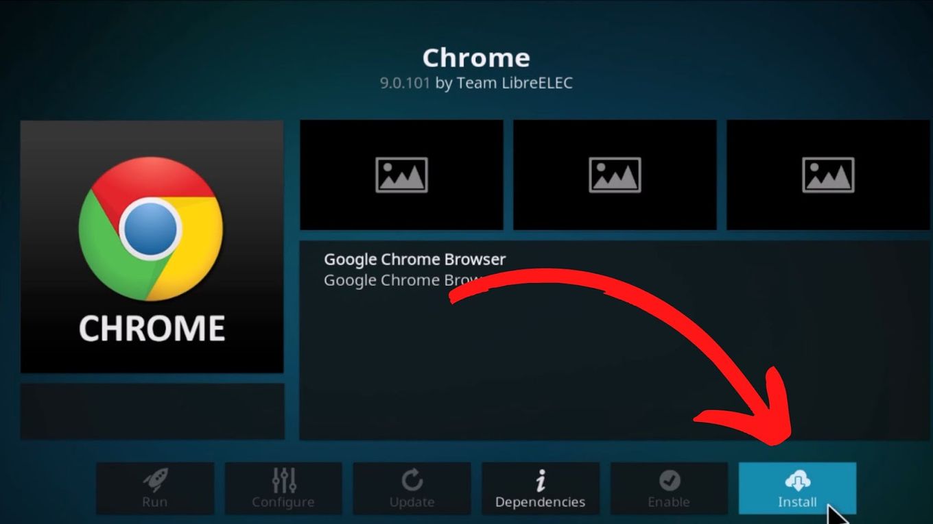 Intall  - Run Chrome Kodi