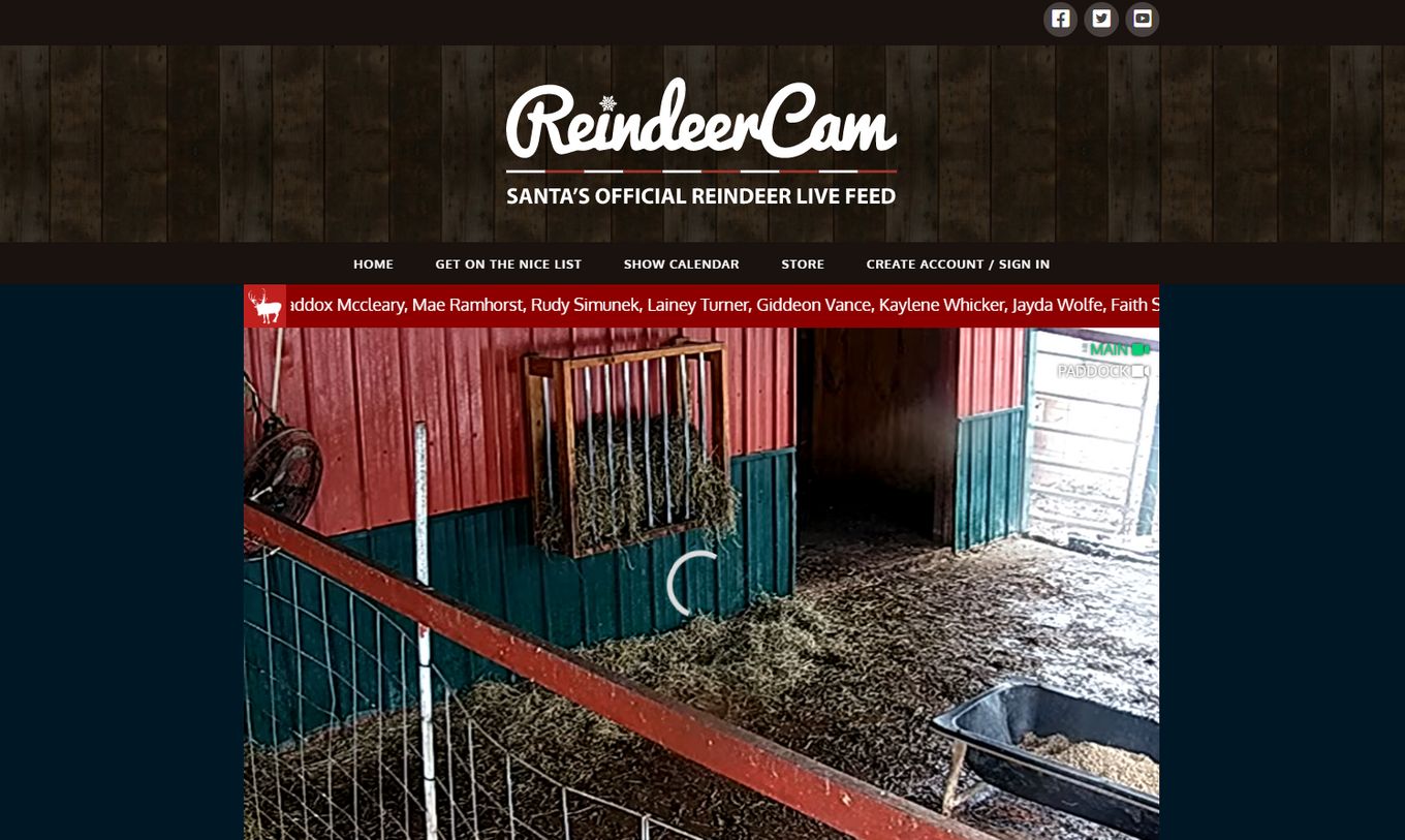 Reindeer Cam - Christmas Websites