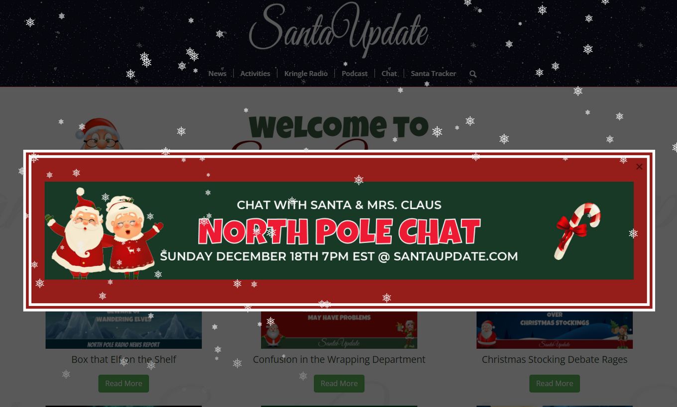 Santa Update - Christmas Websites