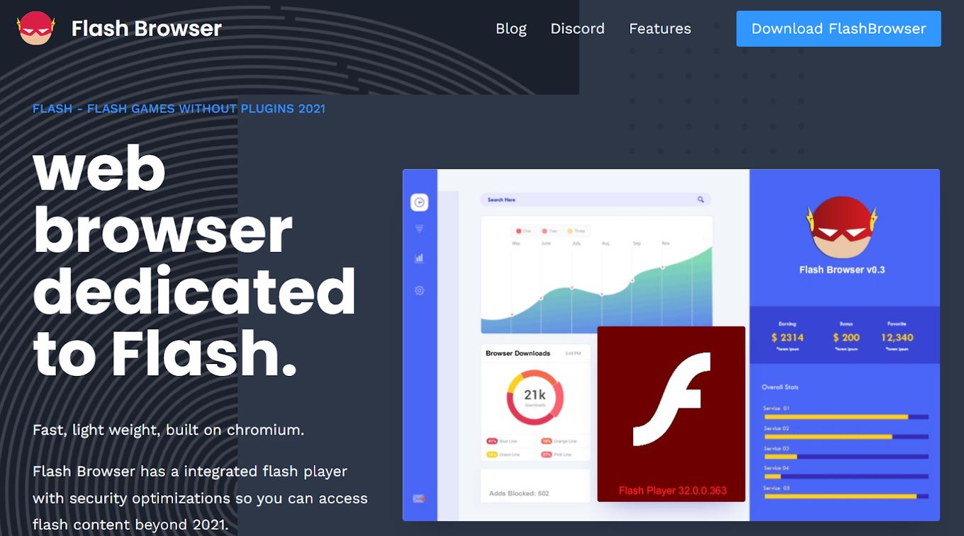 Features – Flash Browser