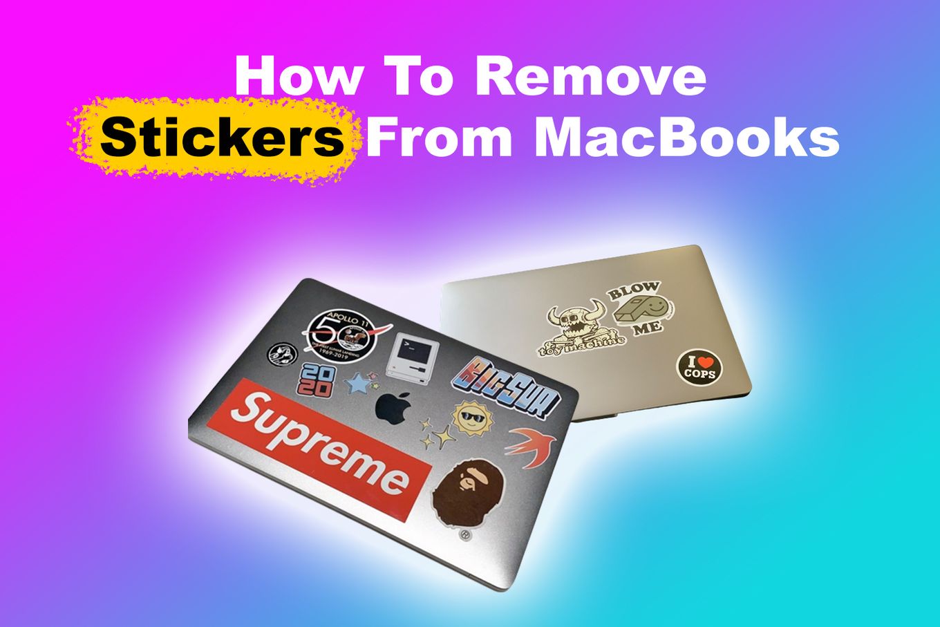 How to remove stickers from MacBooks