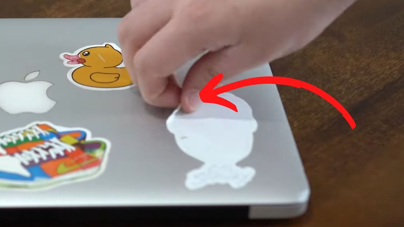 Remove Stickers From MacBook - Scrape Off