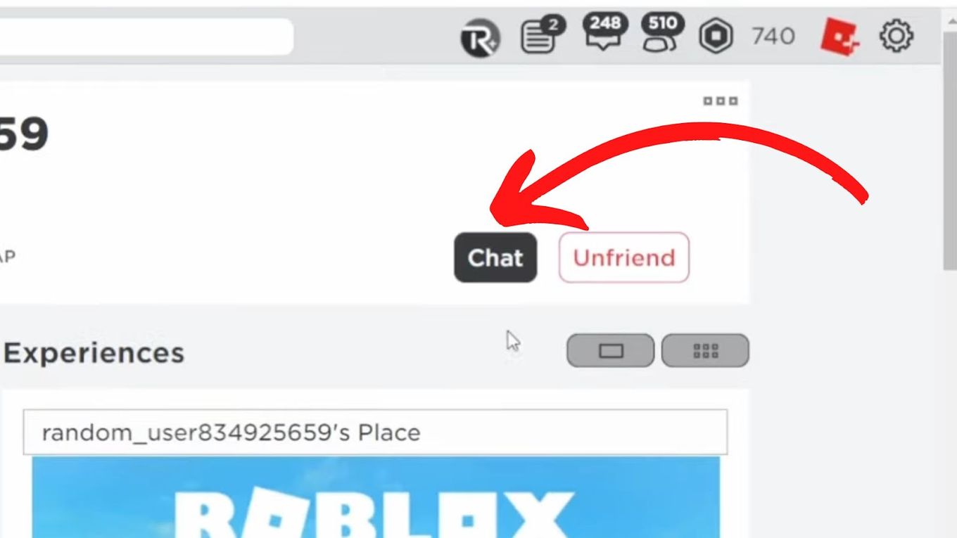 Message Button - Private Message Friend Roblox