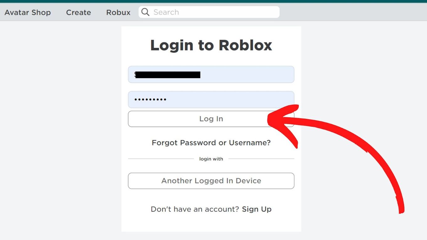 Log in to your account - Disable Chat Roblox