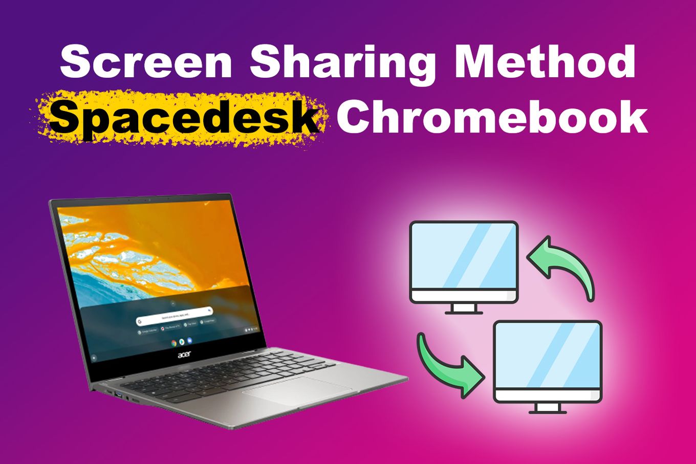 Screen Sharing Method - Spacedesk Chromebook